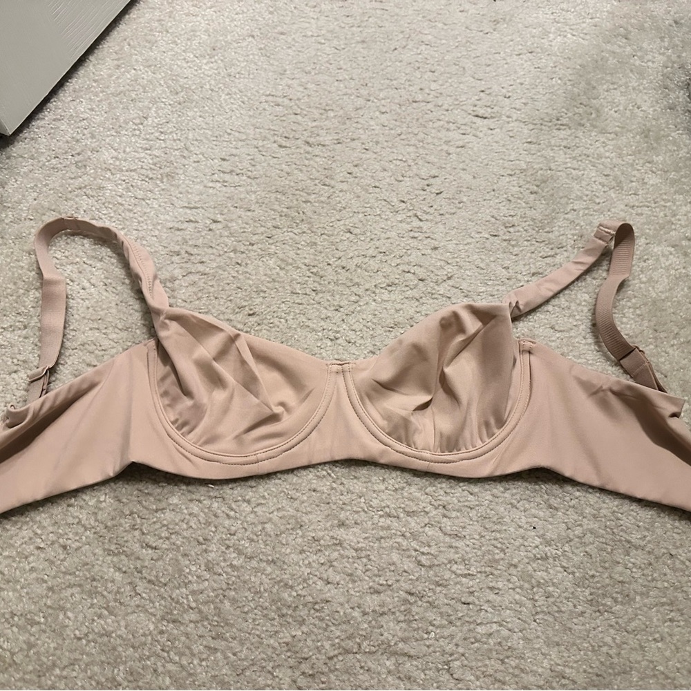SheCurve Seamless Unlined Underwire Balconette Bras 34D Nude 2-Pack NEW